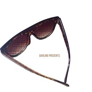 Oversized Flat Top Tortoise Shell Square Frame Sunglasses Women Color Brown